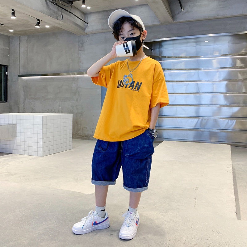 NRVP Mới Áo Thun 100% Cotton Tay Ngắn Dáng Rộng Unisex Cho Các Bé