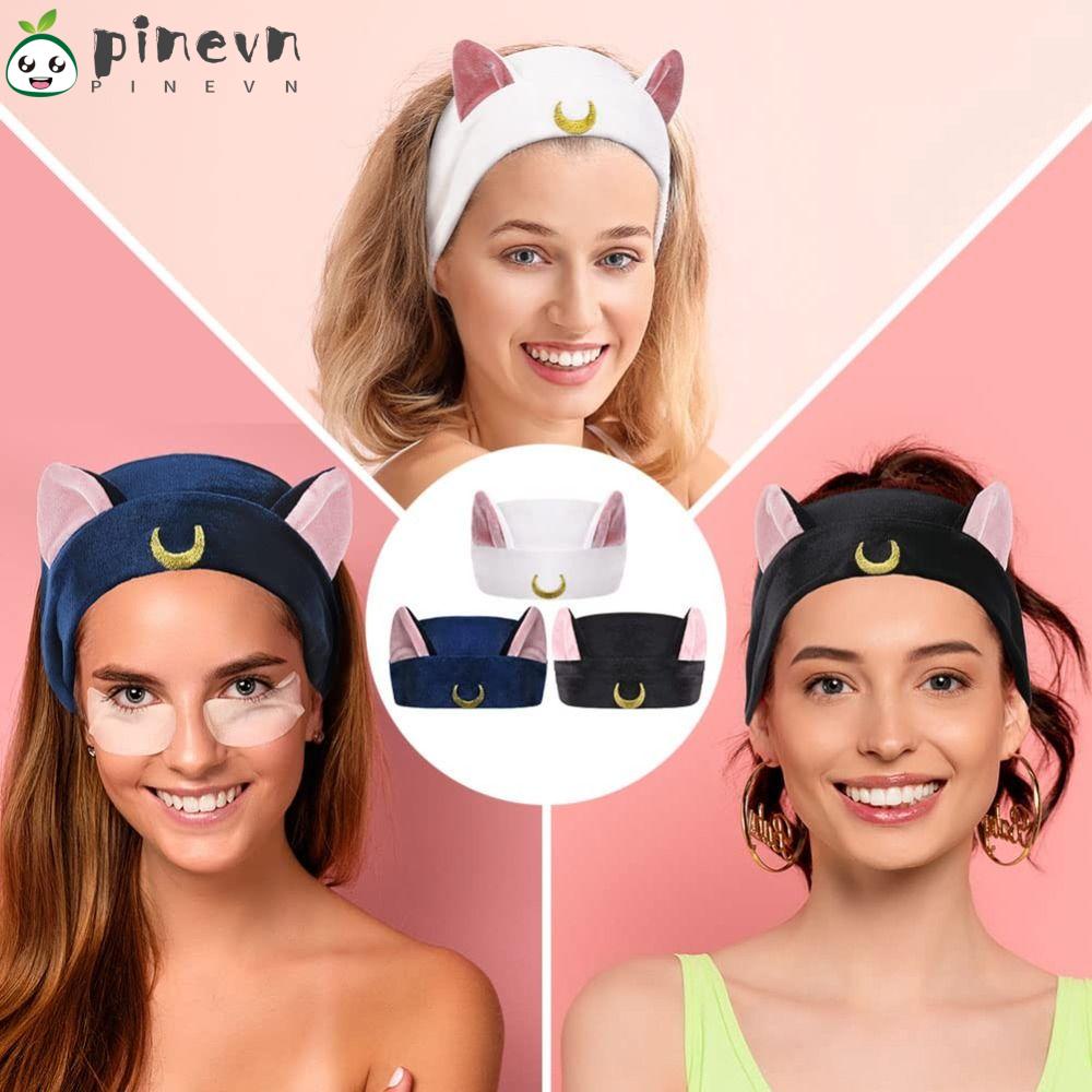 PINEVN Băng Đô Cài Tóc Hình Mặt Trăng Thời Trang Dùng Tập Yoga / Rửa Mặt