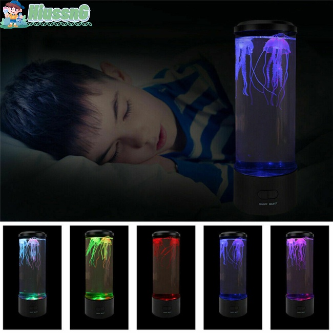 Đèn Led Hình Sứa Có Thể Thay Đổi Màu Sắc Với Cổng Sạc Usb Và Điều Khiển Từ Xa Dành Cho Bể