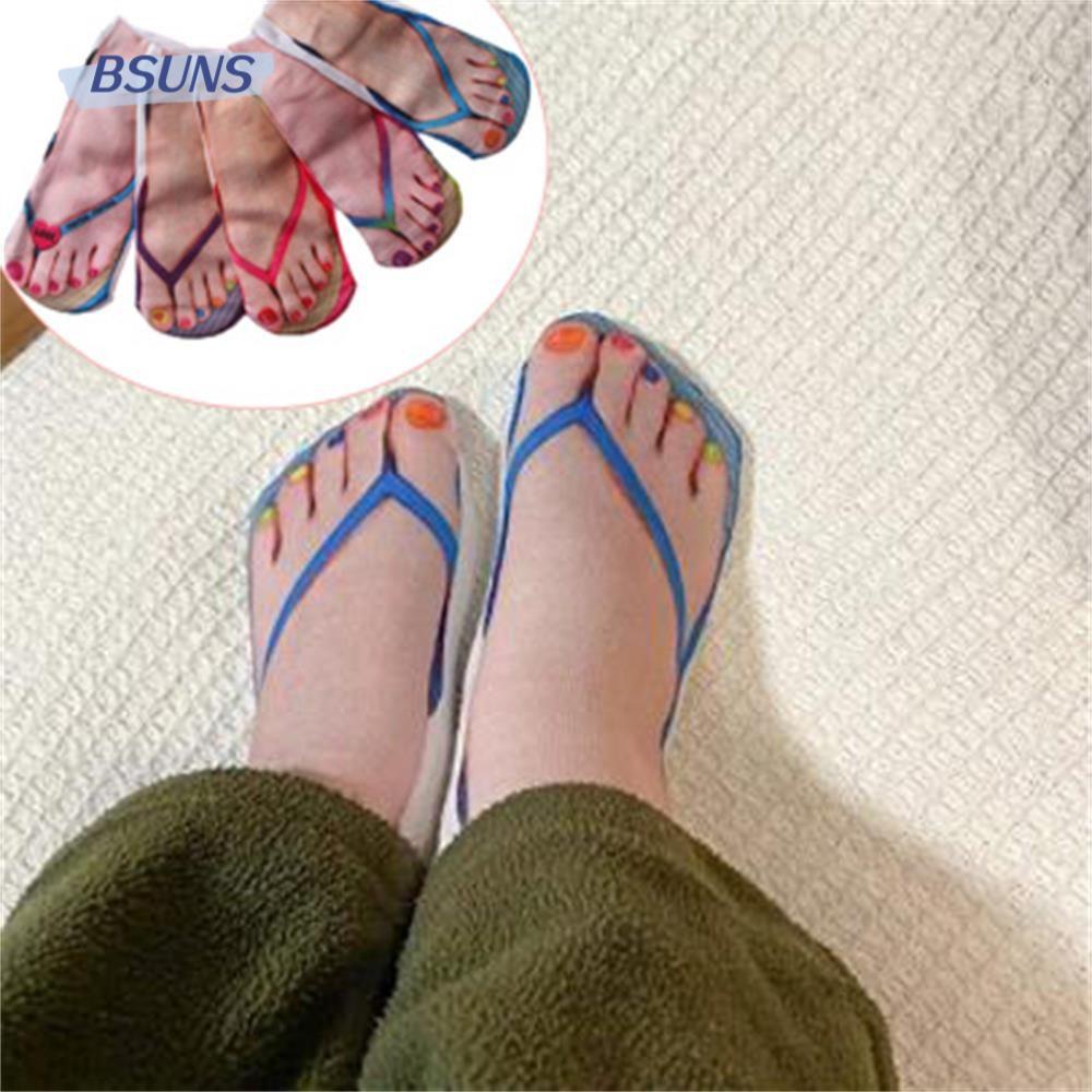 BSUNS Đôi Tất Cotton Ngắn Mềm Mại In Hình 3D Thời Trang