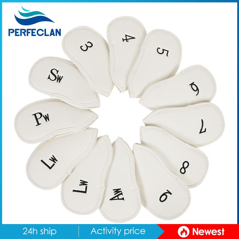 Bộ 12 Vỏ Bọc Bảo Vệ Đầu Gậy Đánh Golf Bằng Sắt Chống Mòn Tiện Dụng