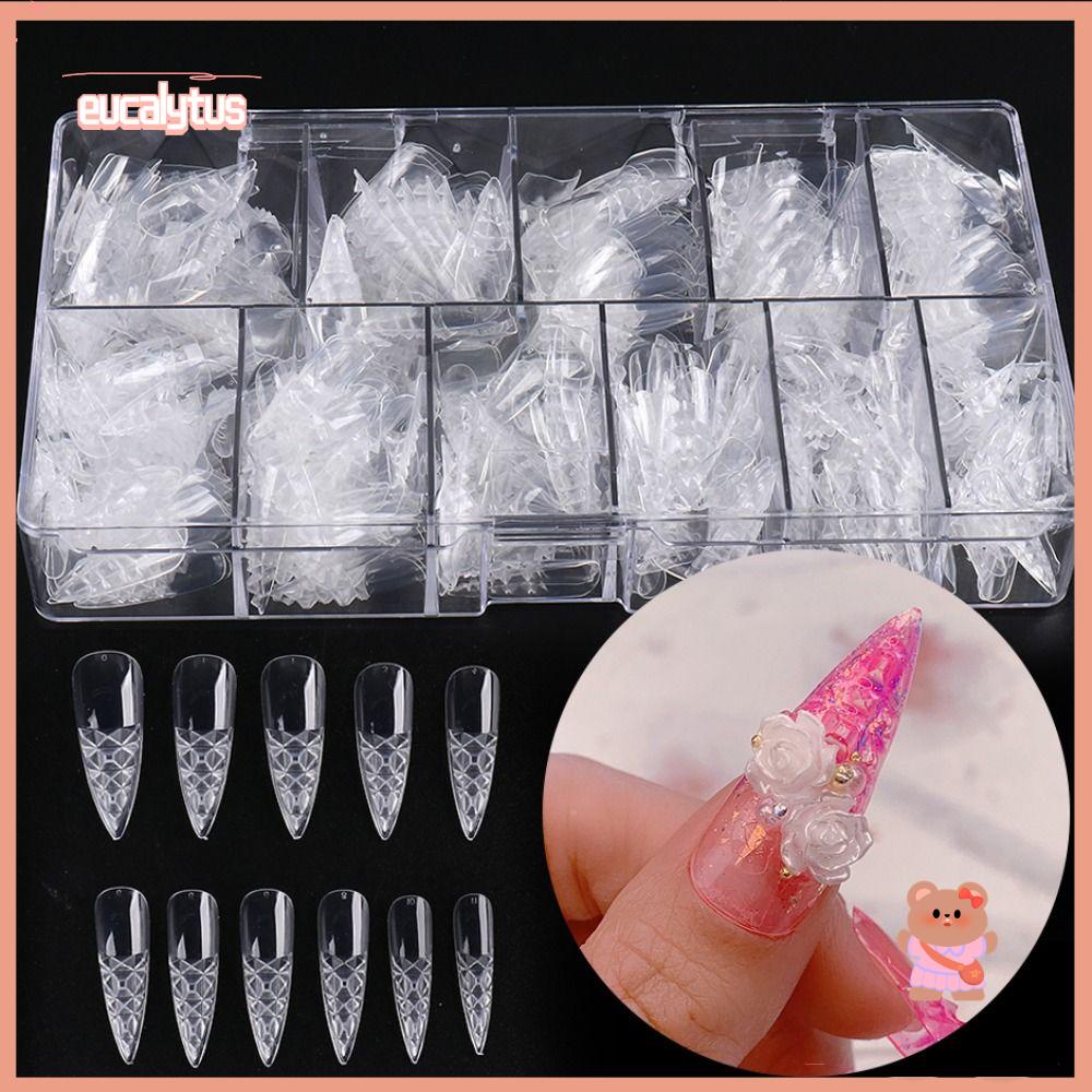 EUTUS Móng Tay Giả Toàn Diện Tự Nhiên Không Đường May
