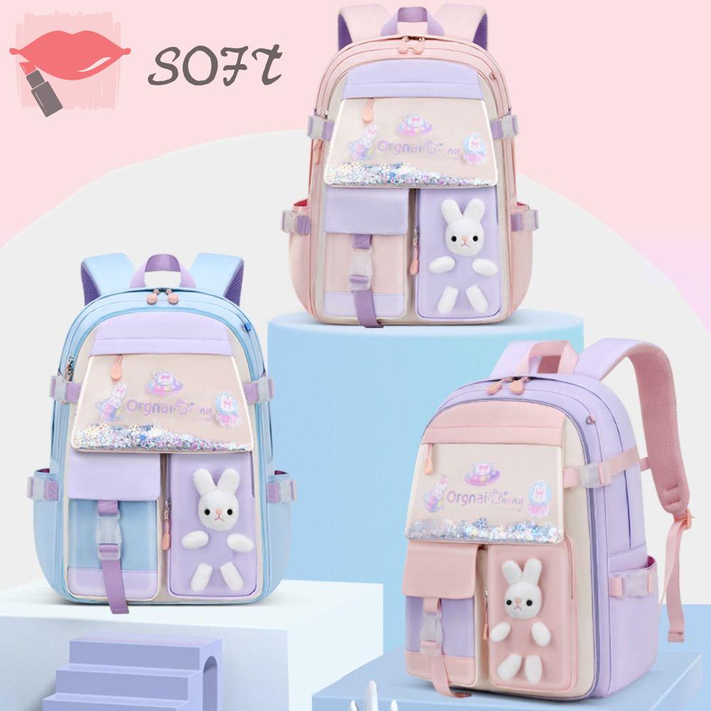 Ba Lô Đi Học Bằng Nylon Nhẹ Sức Chứa Lớn Chống Nước In Họa Tiết Hoạt Hình Thời Trang Cho Bé