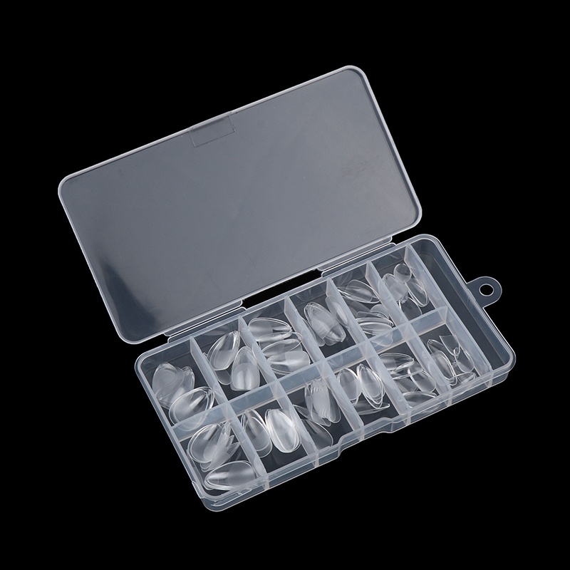 Hộp 120 Móng Tay Giả Bằng Acrylic Mềm Mại Điêu Khắc Hình Viên Thuốc