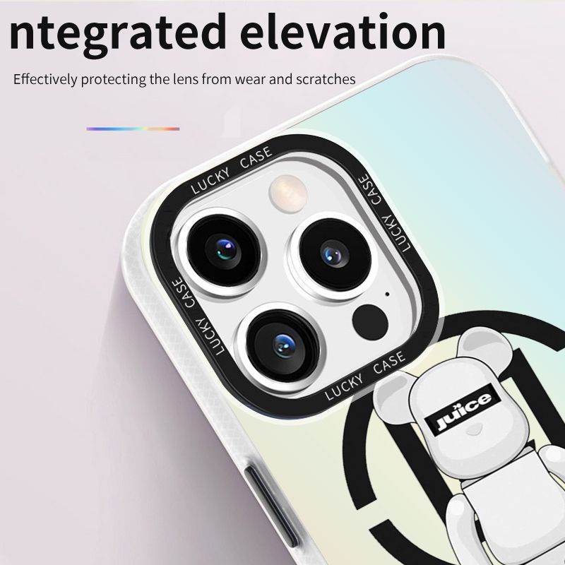 Ốp Điện Thoại Màu Laser Họa Tiết Gấu Dễ Thương Cho iPhonexr12678plusins1314 promax