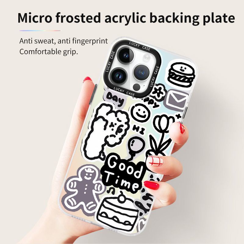 Ốp Điện Thoại Màu Laser Họa Tiết Chú Chó Trắng Dễ Thương Cho Iphone promax Xr12678Plus WMZ2 1314