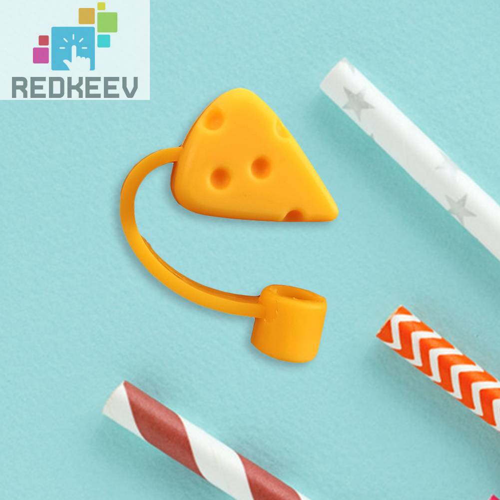 Nắp Đậy Ống Hút Bằng Silicon Họa Tiết Hoạt Hình Dễ Thương Kích Thước 6-8mm