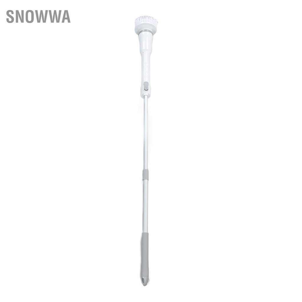 Snowwa Máy chà sàn quay điện không dây với 6 đầu bàn chải có thể thay thế Bàn làm sạch tay cầm mở rộng cho gạch trắng