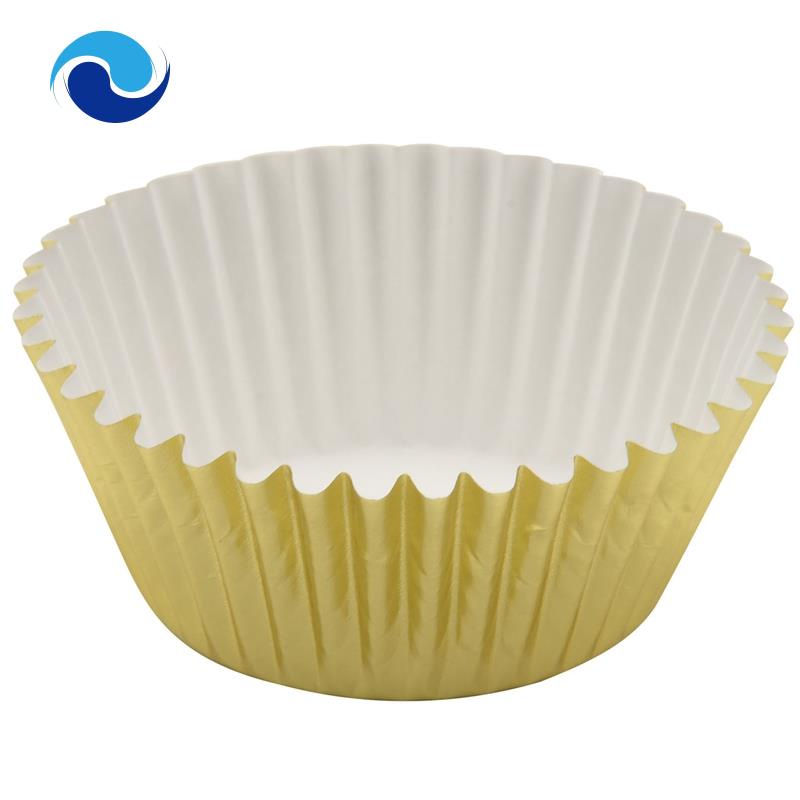 Bộ 500 Cốc Giấy Mini 5cm Màu Vàng Kim Dùng Làm Bánh Muffin Đường Kính