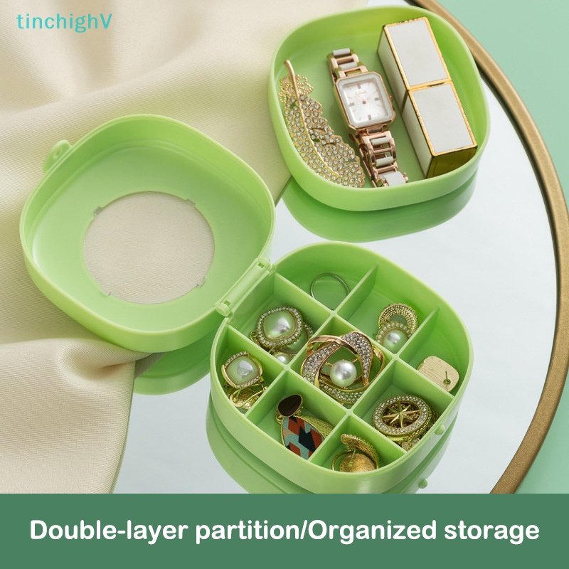 [TinchighV] Hộp Đựng Trang Sức Hai Tầng Tiện Lợi