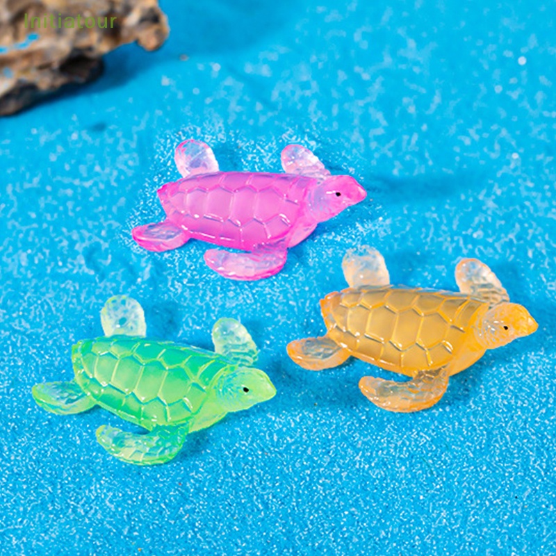 [InitiatourV] Tượng Rùa Nhỏ Dạ Quang Phát Sáng Trong Bóng Tối Trang Trí Tiểu Cảnh Sân Vườn