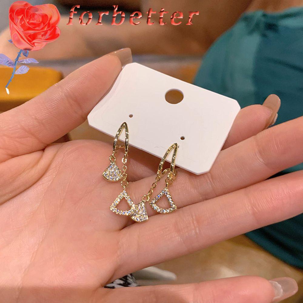 FORBETTER Bông Tai Hoa Sang Trọng Cho Nữ