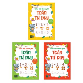 Sách - Combo 3 cuốn Siêu Nhí Khám Phá: Toán Tư Duy - Phát Triển Toàn Diện IQ Toán Học Dành Cho Bé
