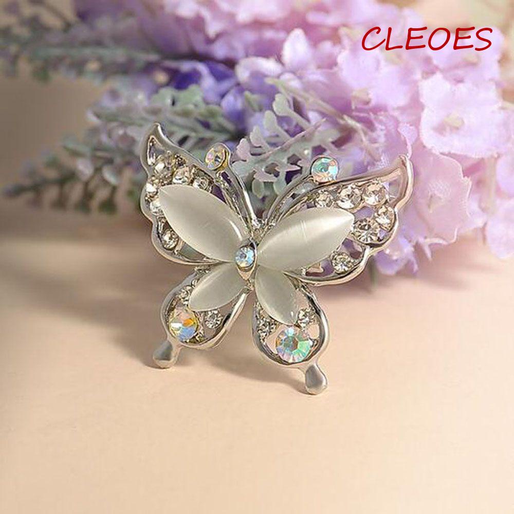 CLEOES Trâm Cài Áo Hình Bướm Bằng Bạc Cho Cô Dâu