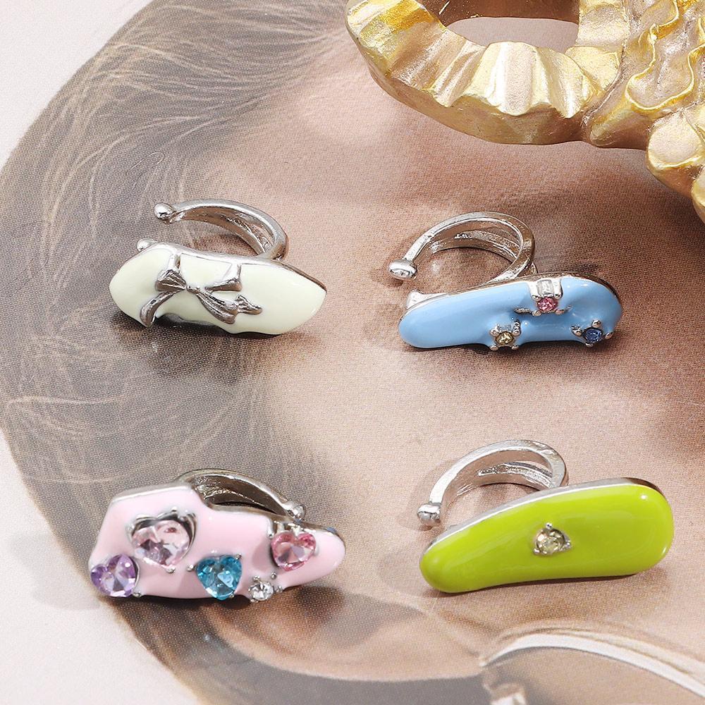 UPSTOPVN Bộ 3 Bông Tai Dạng Kẹp Đính Pha Lê Nhiều Màu Tùy Chỉnh Thời Trang Cho Nữ