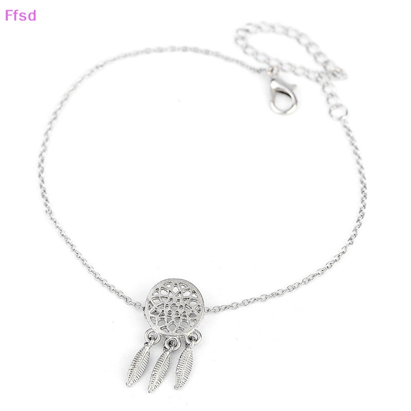 {Ffsd} Vòng Đeo Tay Chuỗi Xích Hình Lưới Giấc Mơ Lông Vũ Tua Rua Trang Sức Thời Trang Cho Nữ