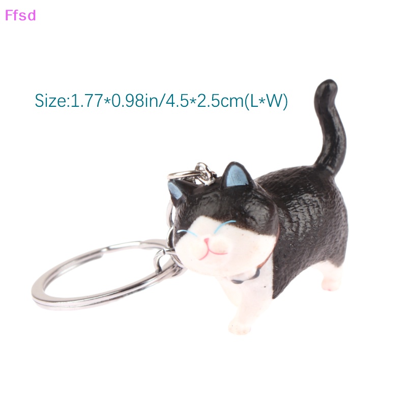 {Ffsd} Móc Chìa Khóa Xe Hơi / Túi Xách Hình Mèo Hoạt Hình Dễ Thương DIY