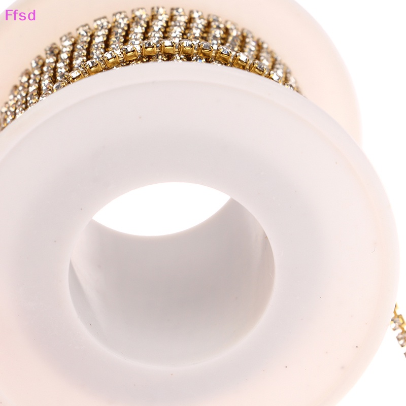 1 Cuộn Dây Xích 10M 2.0mm Đính Đá Lấp Lánh Dùng Trang Trí Quần Áo DIY