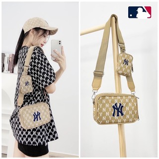 Túi đeo chéo beige mlb full mạc tag size 18 siêu phẩm