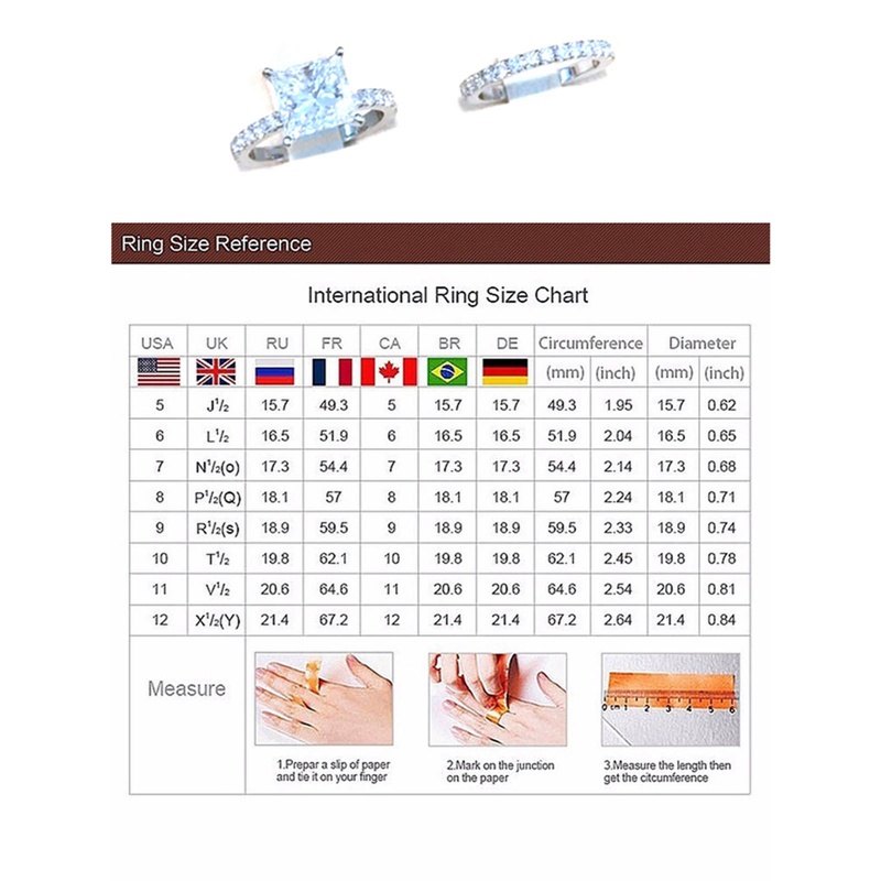 Ygt Set 2 Nhẫn Bạc 925 Đính Đá Sapphire Sang Trọng