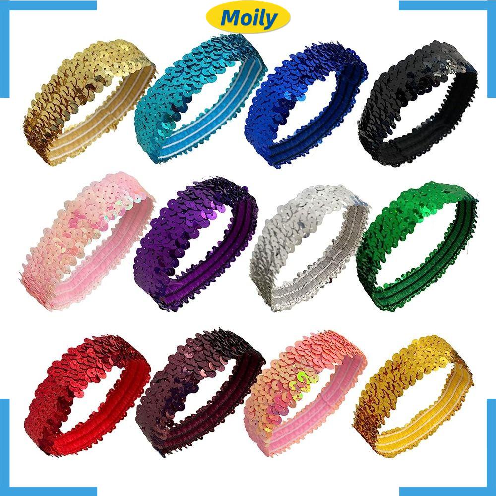 MOILYVN Set 5 Băng Đô Thể Thao Bằng Cao Su Chống Trượt Co Giãn Màu Sắc Kẹo Ngọt Dành Cho Nam Và Nữ