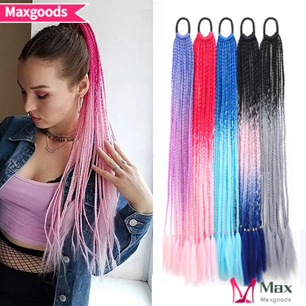 MAXG Dây Buộc Tóc Đuôi Ngựa Co Giãn Nhiều Màu Sắc Cho Nữ