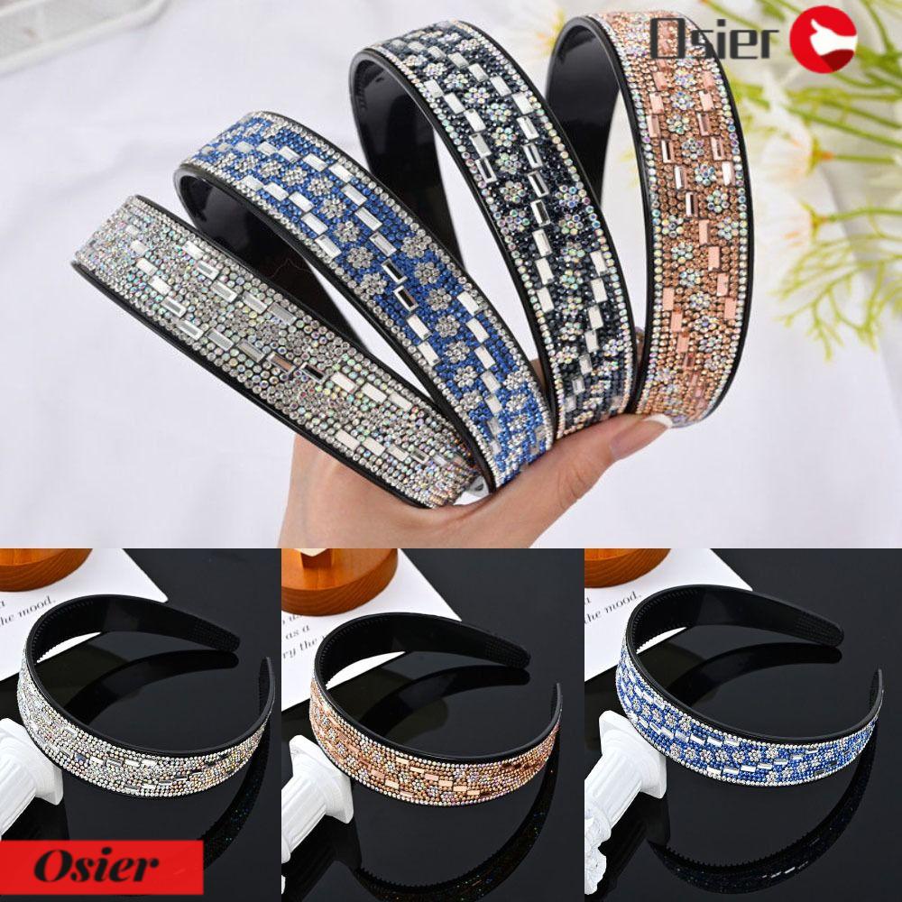 OSIER1 Băng Đô Cài Tóc Đính Đá Pha Lê Chống Trượt