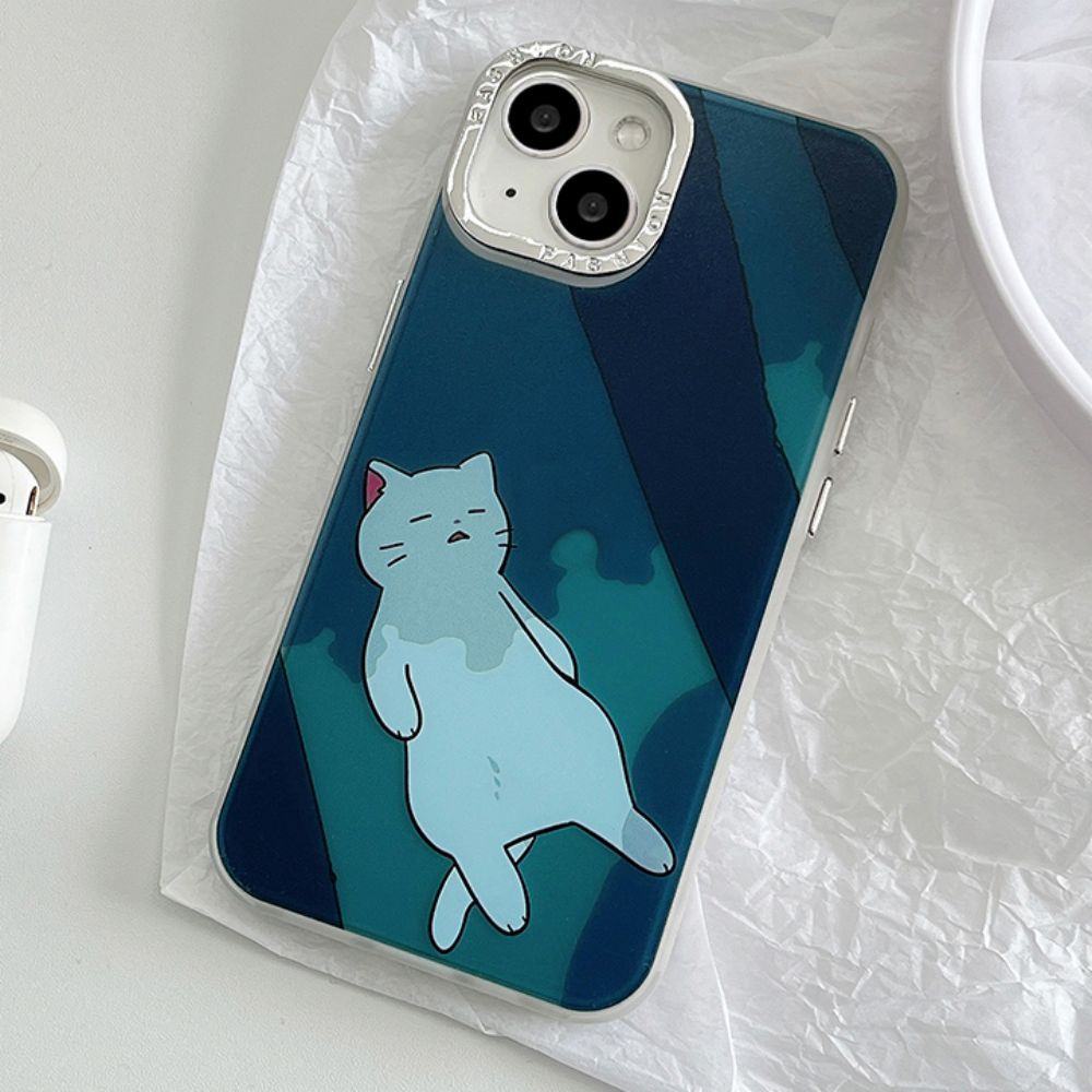 Ốp Điện Thoại TPU Mềm Chống Sốc Mạ Điện In Hình Mèo Dễ Thương Cho IPhone 14 13 12 11 Pro Max X XR 8 7 Plus