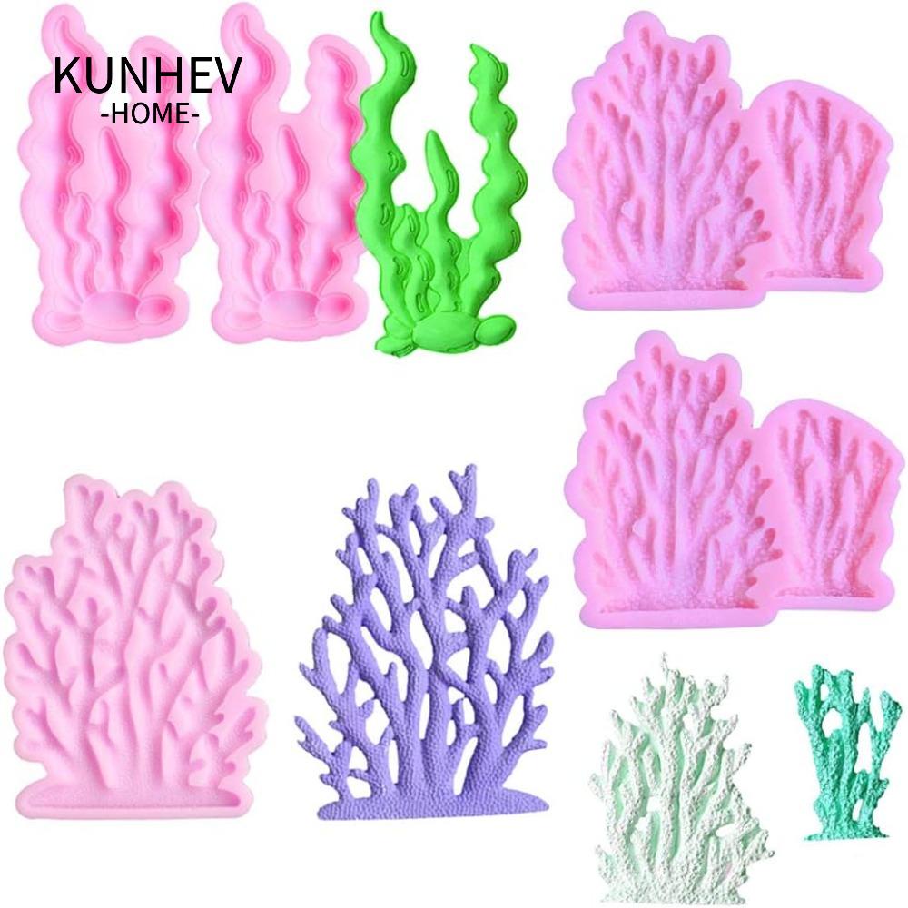 KUNHEV Bộ 5 Khuôn Silicone Làm Đất Sét Polymer 5 Hình Dạng Khác Nhau