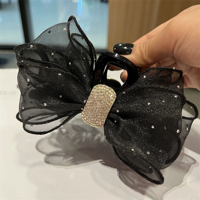 Kẹp Tóc Đính Nơ Ren Thiết Kế Mới Đơn Giản Thời Trang Theo Phong Cách Hàn