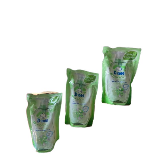 Sữa tắm gội toàn thân cho bé dnee organic Túi 350ml màu xanh lá... ...