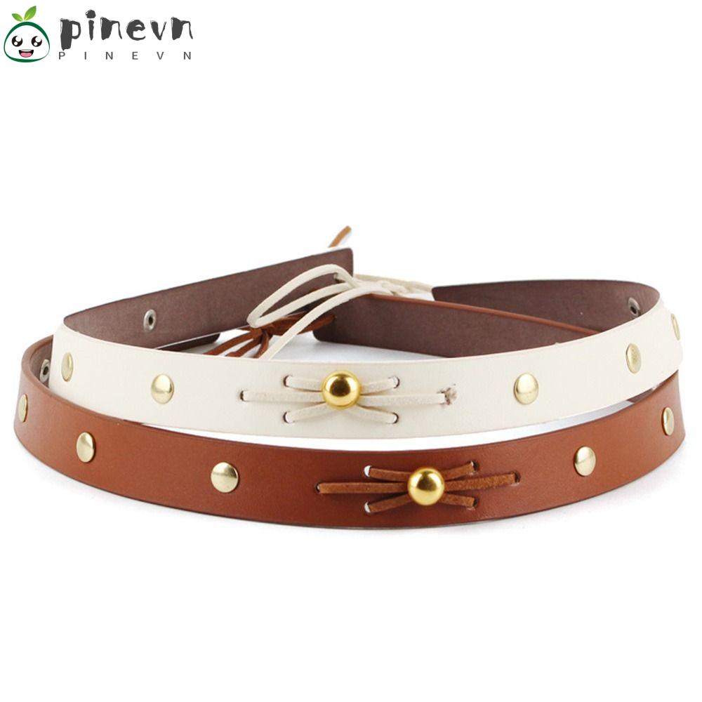 PINEVN Thắt Lưng Da PU Có Thể Điều Chỉnh Thời Trang Cho Nữ