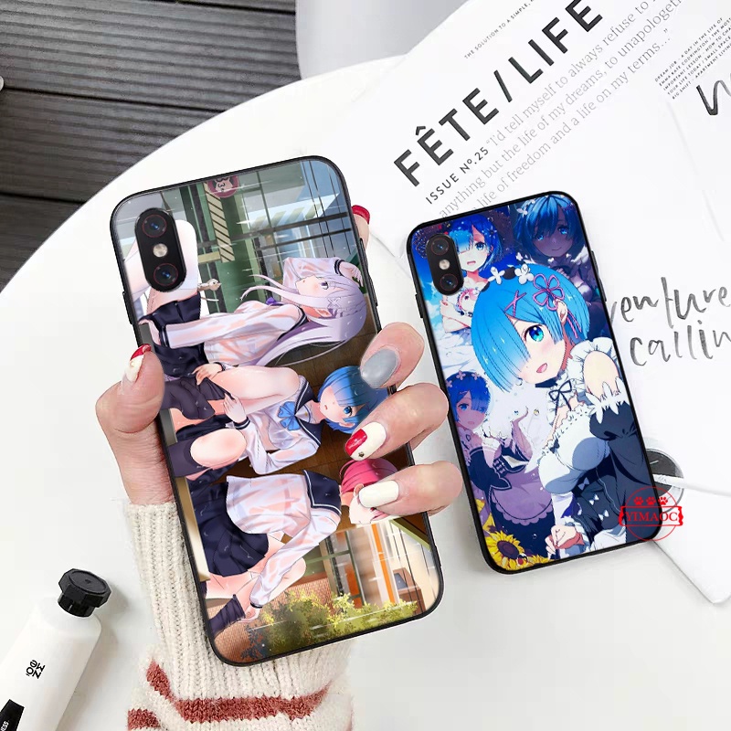 Ốp Điện Thoại Mềm Hình Anime Rem Re Zero emilia 312YPJ V14 Cho Redmi Note 5 6 7 8 8T Pro 9