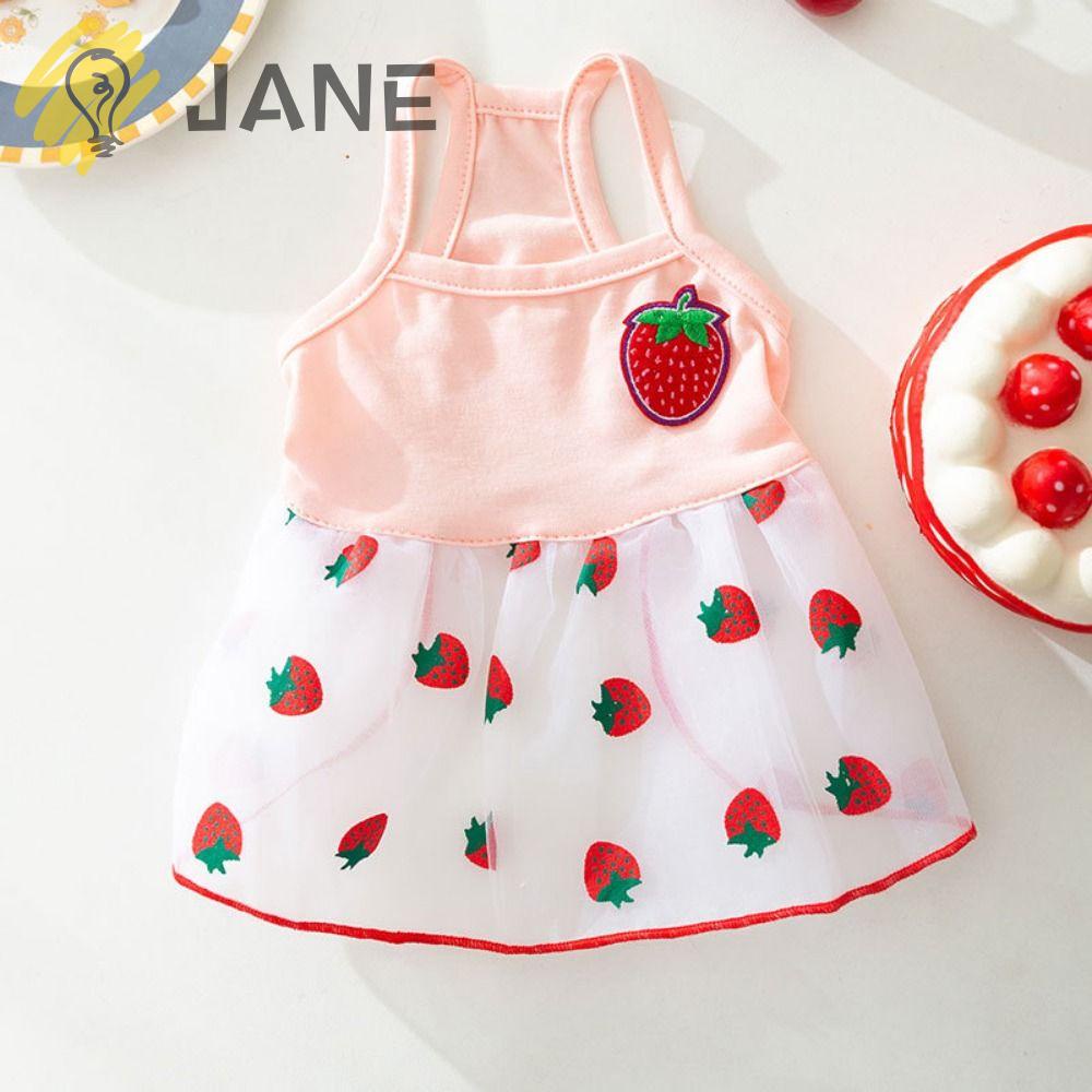 JANE Đầm Công Chúa Họa Tiết Hoa Thoáng Khí Thời Trang Mùa Hè Xinh Xắn Cho Thú Cưng