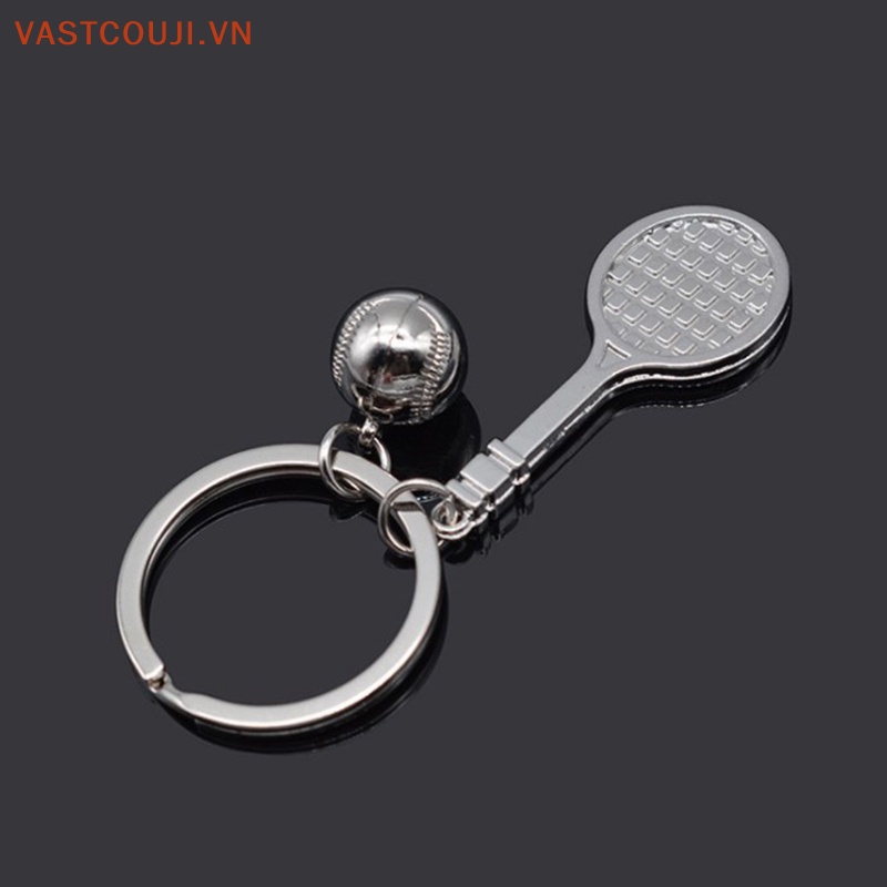 Móc Khóa Thể Thao Mini Hình Vợt Tennis VASTJI Sáng Tạo