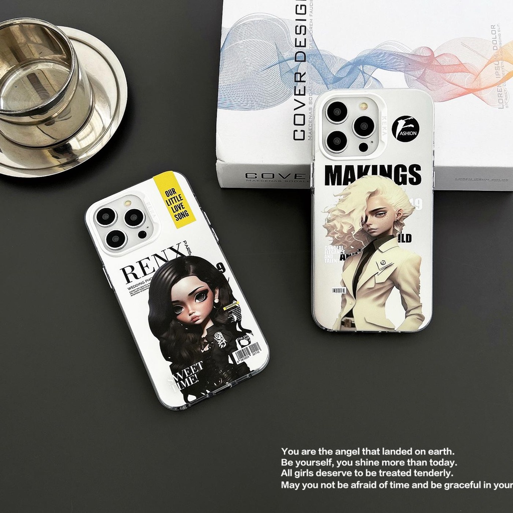 Ốp Điện Thoại tpu Silicon Mềm Trong Suốt Họa Tiết Thời Trang Hiện Đại Cho iPhone 14 13 12 PRO MAX 14 Plus