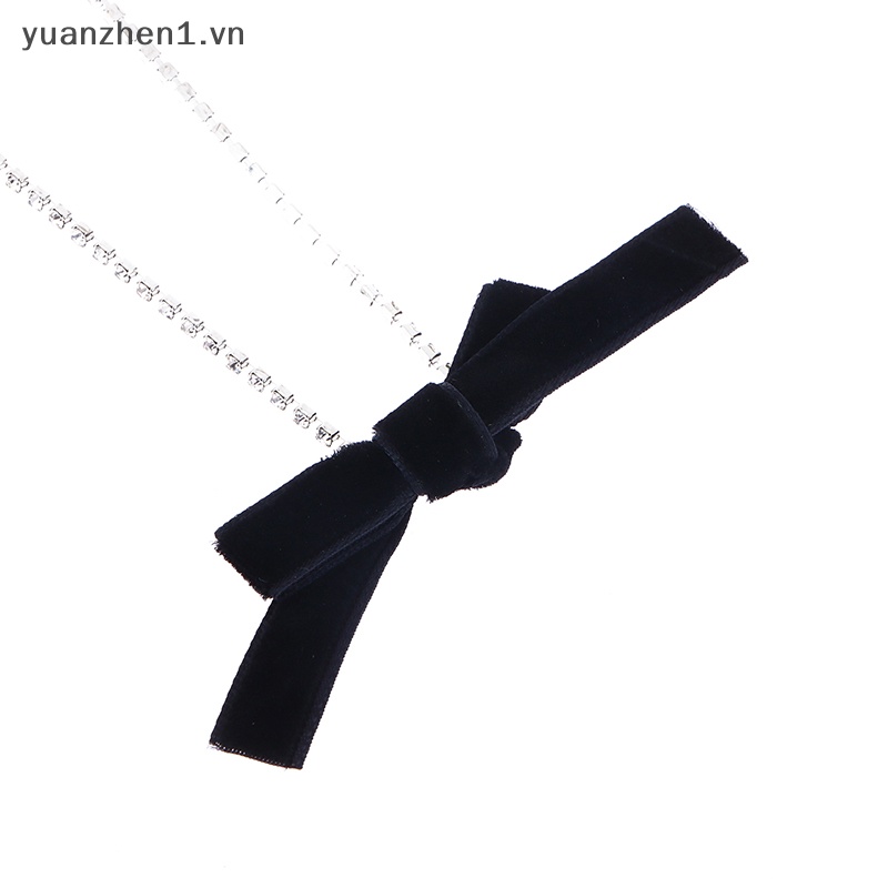 Vòng cổ Mặt Nơ Đính Đá Thời Trang Cho Nữ