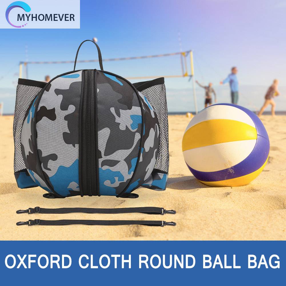 Túi Đựng Bóng Rổ Hình Tròn Bằng Vải Oxford Chống Nước Có Khóa Kéo