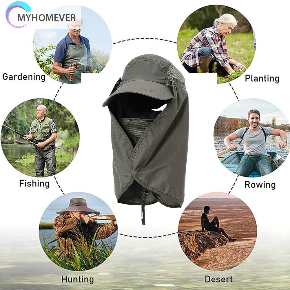 Mũ Lưỡi Trai Chống Nắng Chống Gió Thoáng Khí Bảo Vệ Cổ Cho Nam Và Nữ