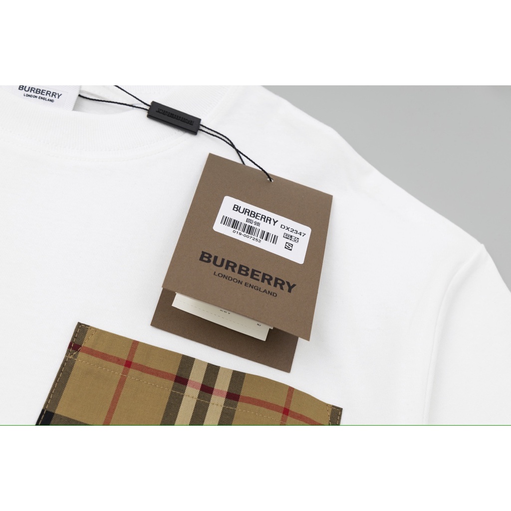 Áo Thun Cotton 23ss Thiết Kế Túi Họa Tiết Kẻ Sọc Sang Trọng Phong Cách Đường Phố Cho Nam Và Nữ