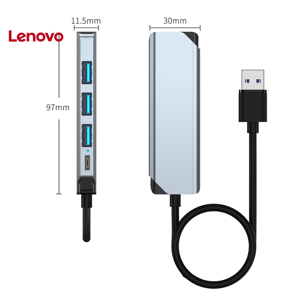 Bộ Chia 5 Cổng USB Type-C Tốc Độ Cao 5.0Gbps Cho Máy Tính