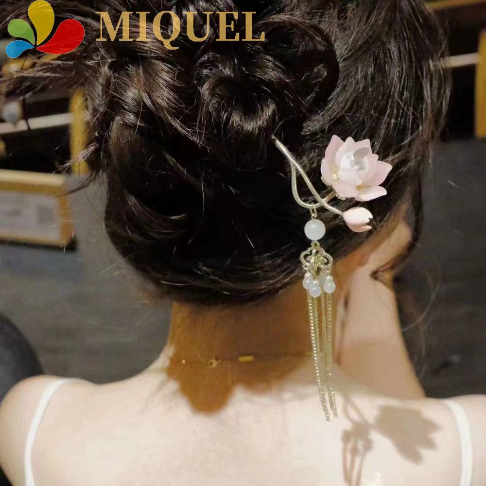 MIQUEL Trâm Cài Tóc Tua Rua Phong Cách Trung Hoa Cổ Điển Cho Tóc Dài Đèn LED