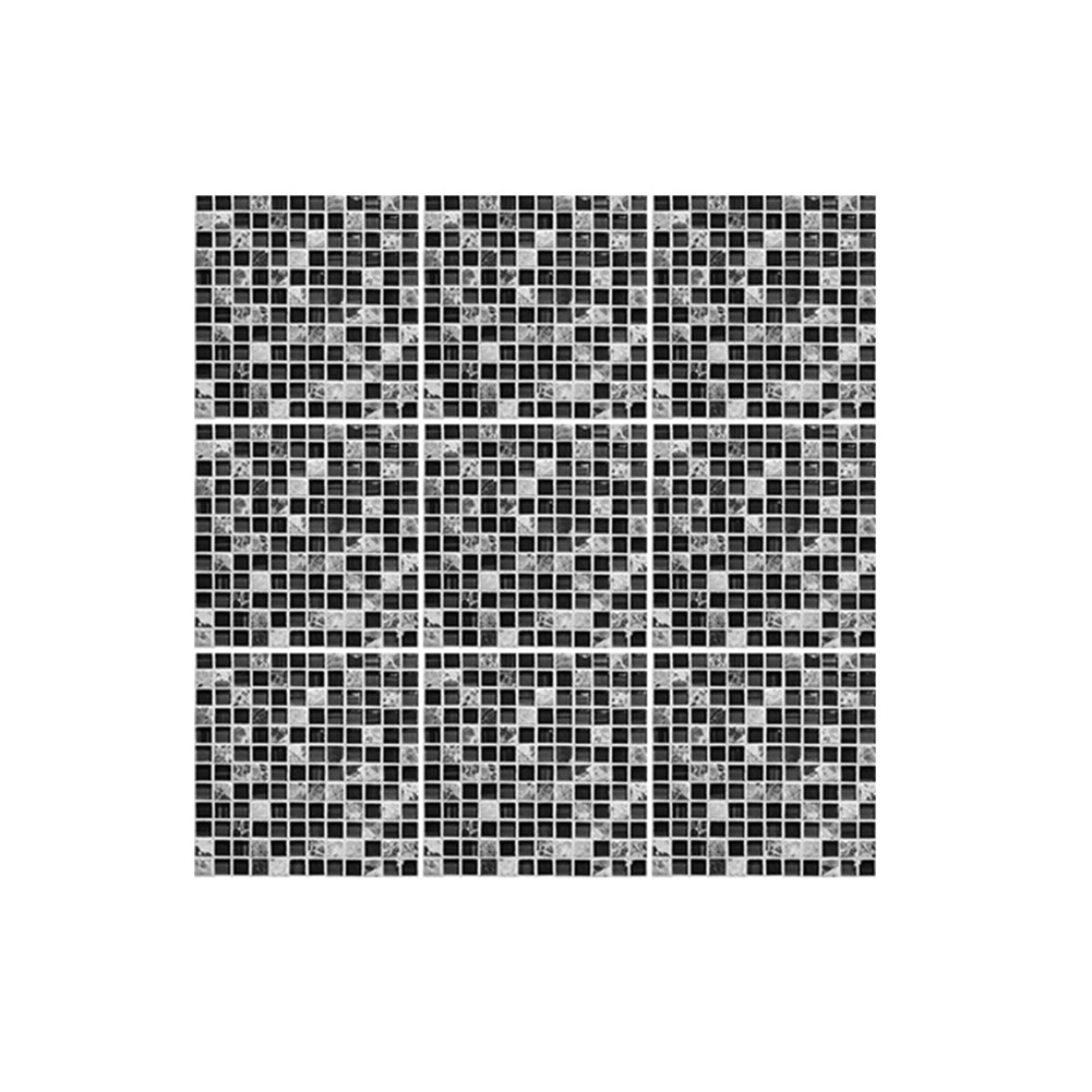 Set 10 Miếng Dán Sàn Nhà Màu Đen Họa Tiết Mosaic Sáng Tạo Trang Trí Nhà Bếp / Phòng Tắm