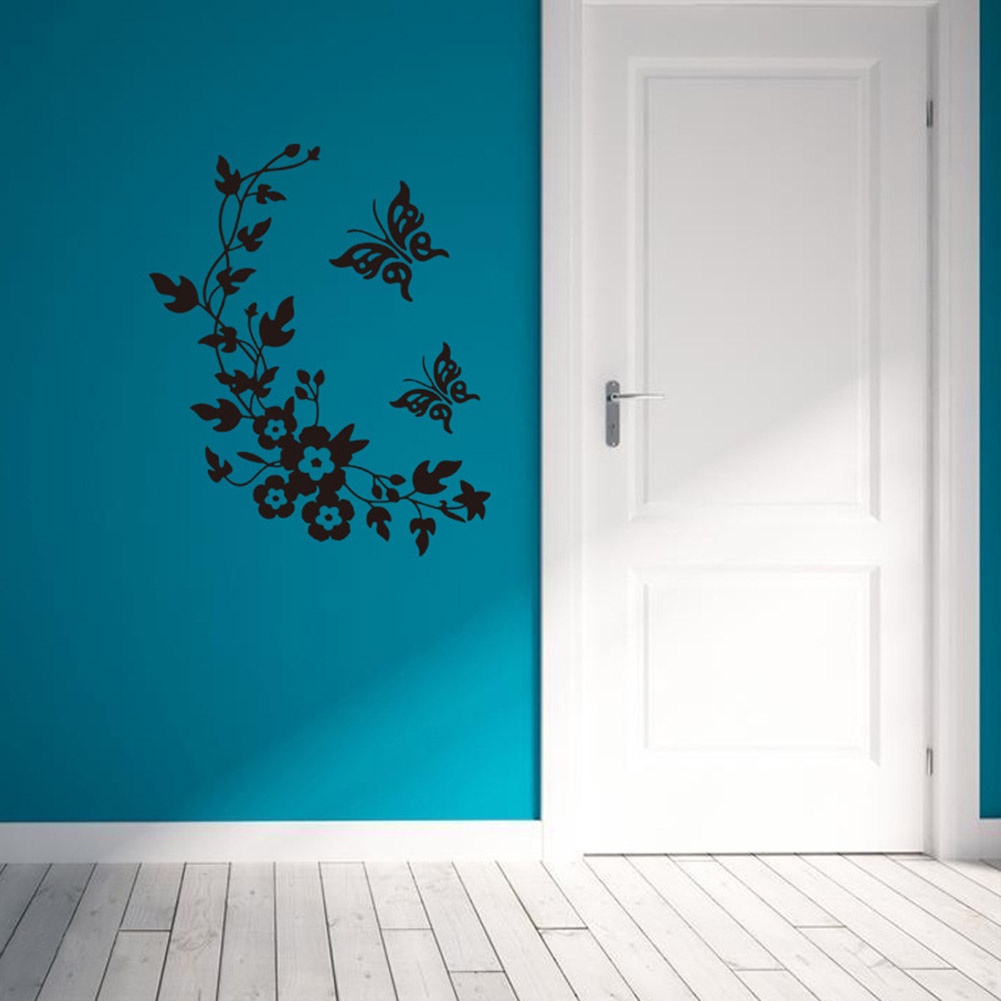 Miếng Dán Trang Trí Toilet Hình Hoa Bướm Chống Thấm Nước