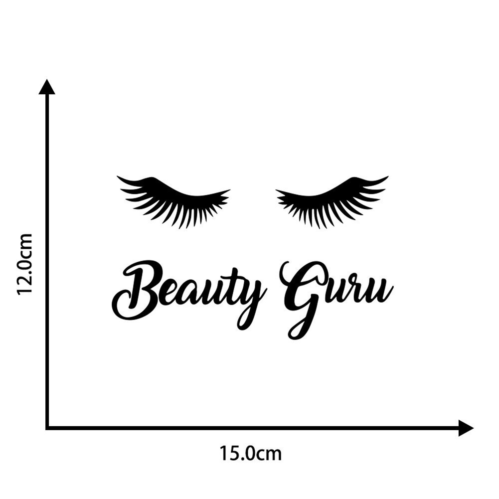 Miếng Dán Tường Trang Trí Hình Lông Mi / Chữ Độc Đáo DIY