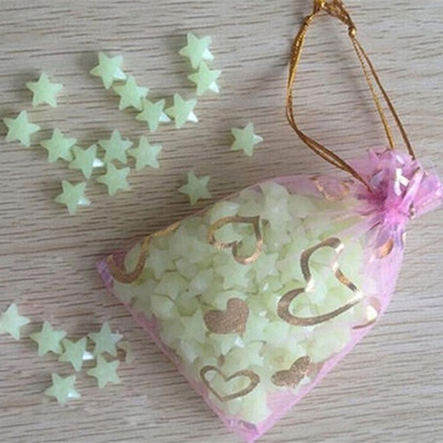 Set 200 Hình Dán Ngôi Sao 3D Dạ Quang Trang Trí Phòng Ngủ Cho Bé