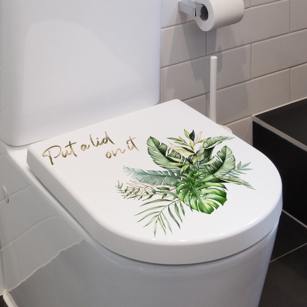 Miếng Dán Trang Trí Toilet In Chữ Tiếng Anh Bằng PVC Chống Thấm Nước