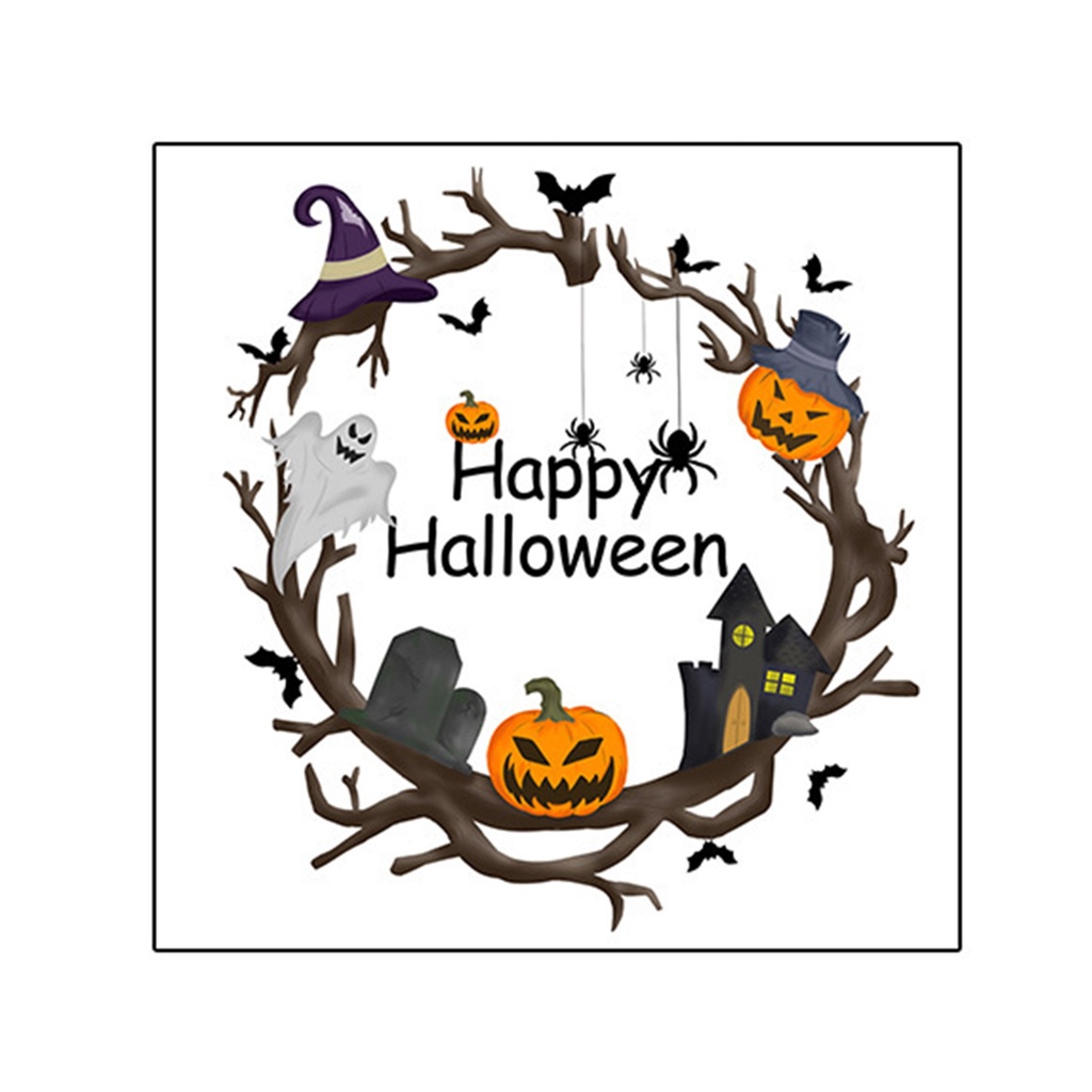 (Bất Ngờ) Hình Dán Tường Halloween 3D Có Thể Tháo Rời Trang Trí Nhà Cửa