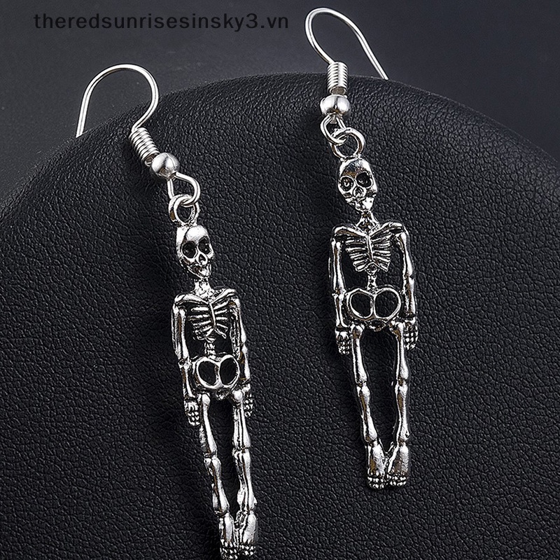 Bông Tai Hình Bộ Xương Phong Cách Cổ Điển Thời Trang Dự Tiệc Halloween Dành Cho Nữ