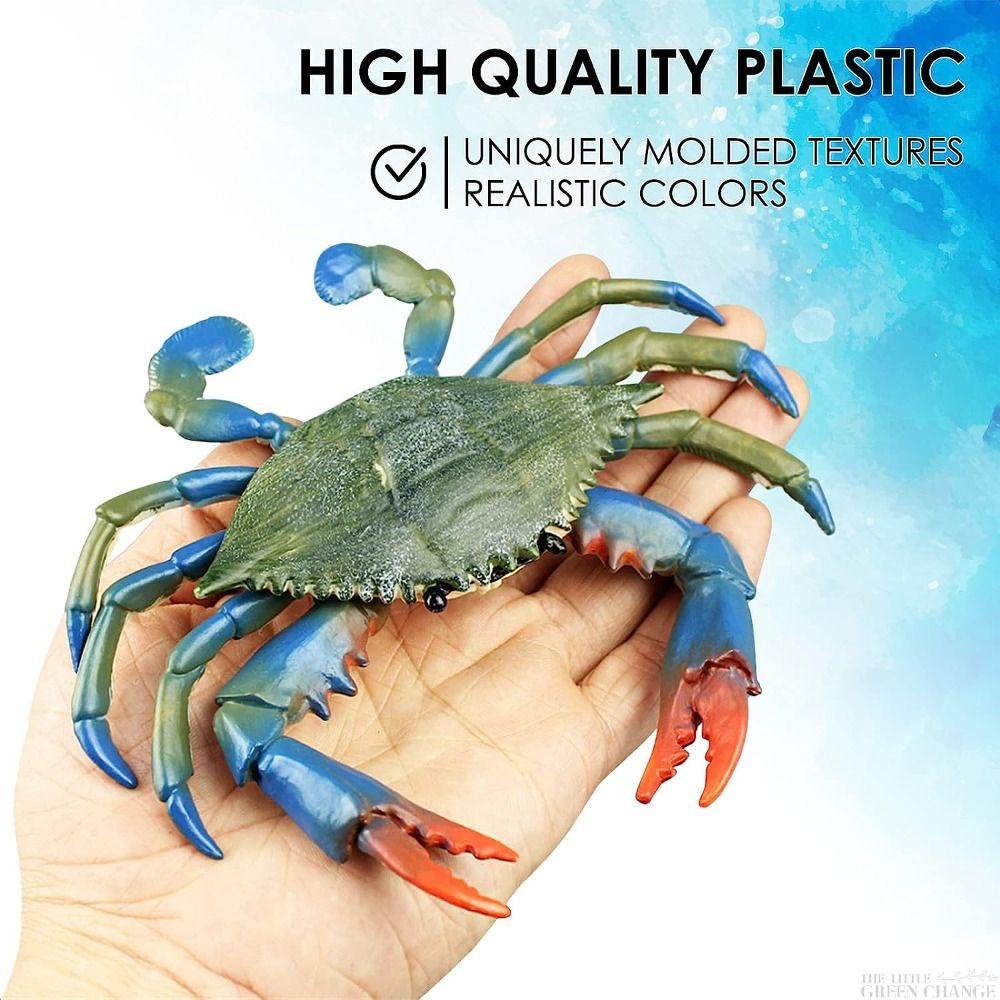 JANE Bộ 3 Tượng Cua Biển Bằng Nhựa Sống Động Dùng Trang Trí Nhà Cửa